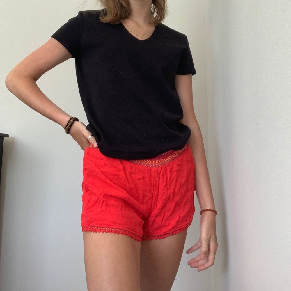 XL Hot pink with orange undertone shorts
